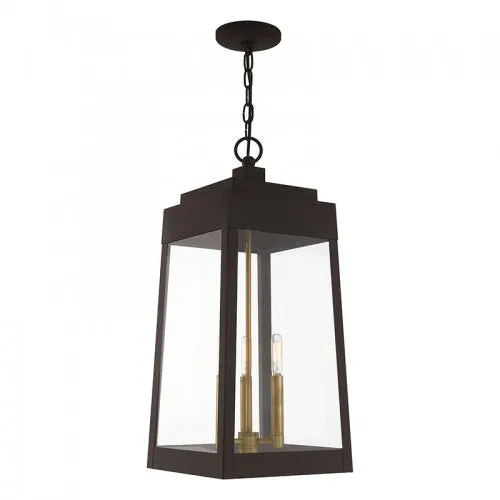 3 Lt Bronze Pendant Lantern