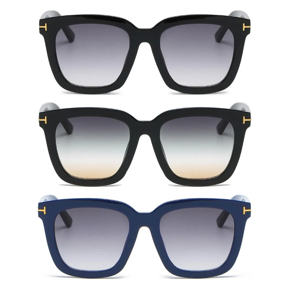 3 Pairs OOLVS Square Sunglasses For Women's OS-W004