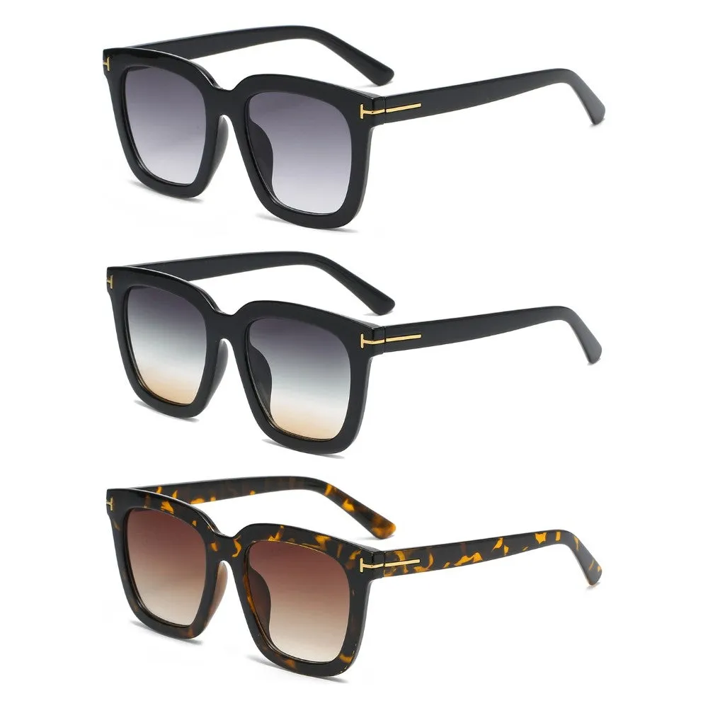 3 Pairs OOLVS Square Sunglasses For Women's OS-W004