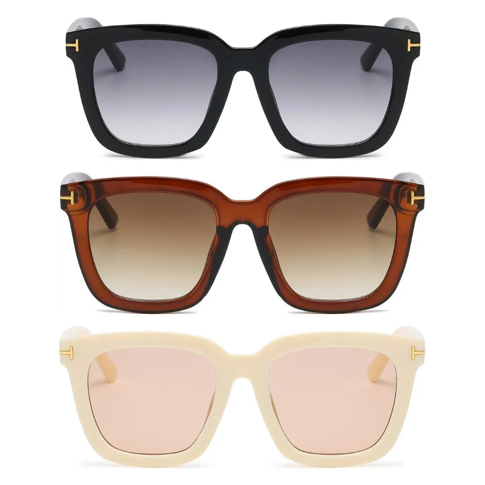 3 Pairs OOLVS Square Sunglasses For Women's OS-W004