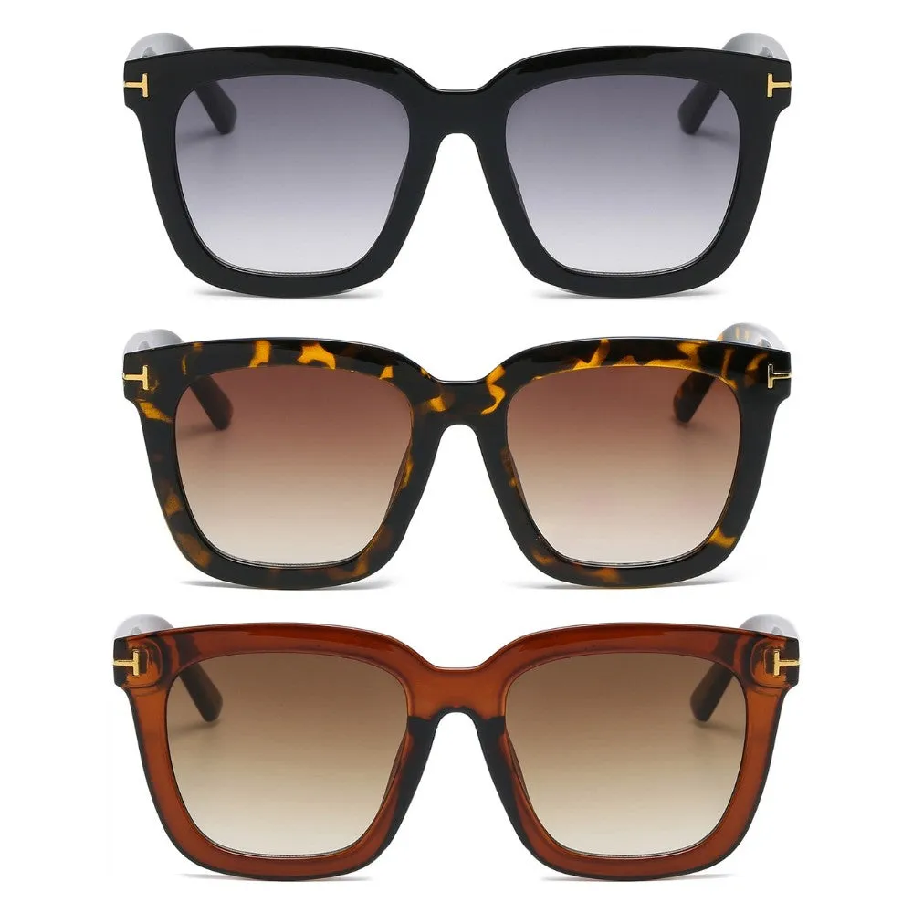 3 Pairs OOLVS Square Sunglasses For Women's OS-W004