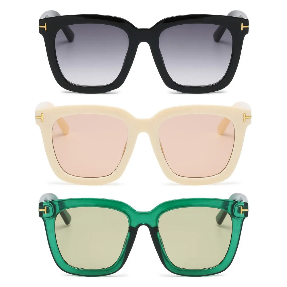 3 Pairs OOLVS Square Sunglasses For Women's OS-W004