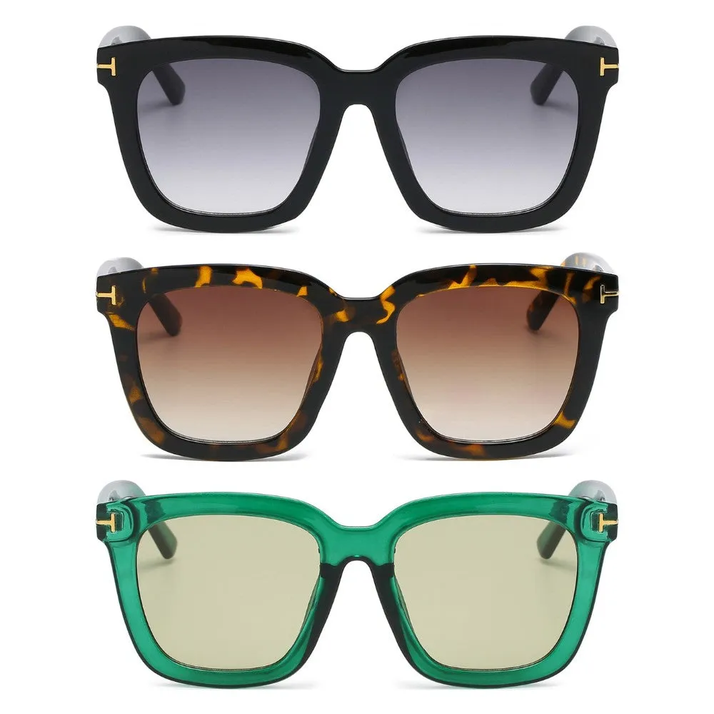 3 Pairs OOLVS Square Sunglasses For Women's OS-W004