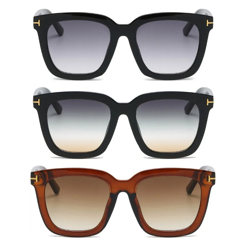 3 Pairs OOLVS Square Sunglasses For Women's OS-W004