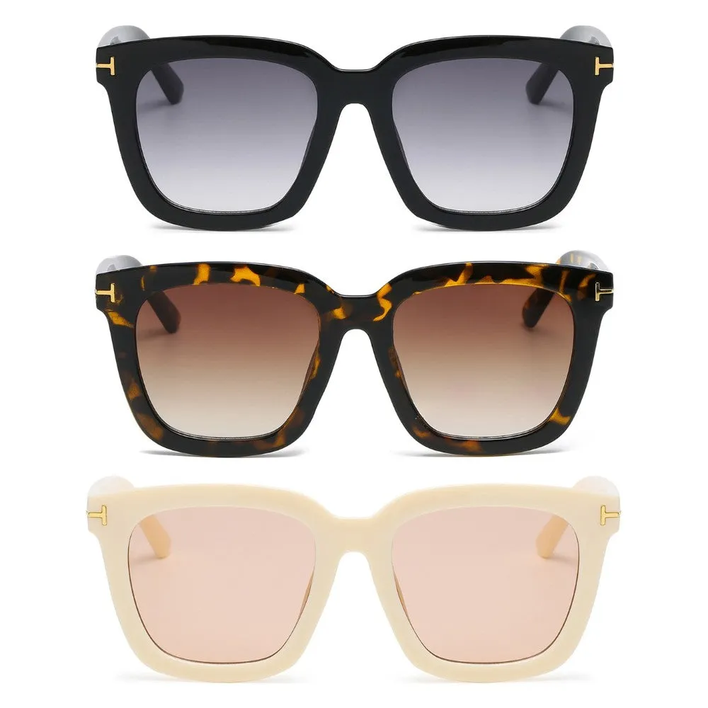 3 Pairs OOLVS Square Sunglasses For Women's OS-W004