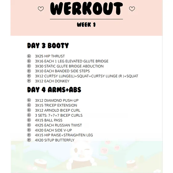 6Week Home Booty Plan