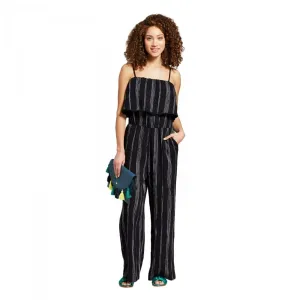 A New Day Women's Cotton Gauze Sleeveless Striped Jumpsuit