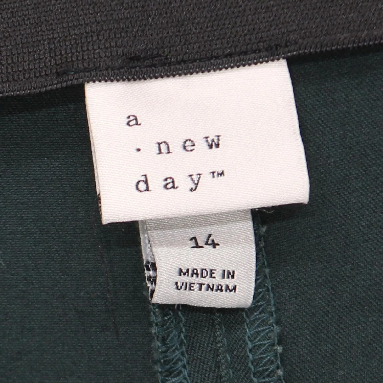 A New Day Women's Side Zip Ponte Knit High Rise Skinny Ankle Pants Dark Green 14