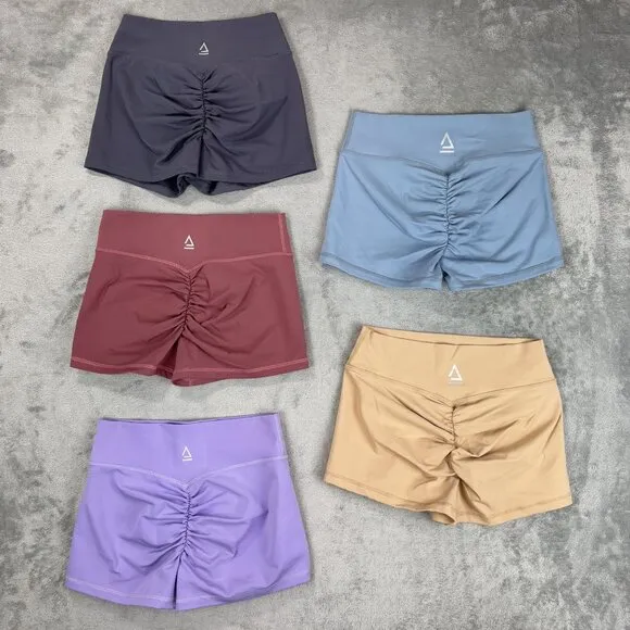 Active Bodies World Women Scrunch Butt Athletic Gym Booty Shorts Workout Bundle