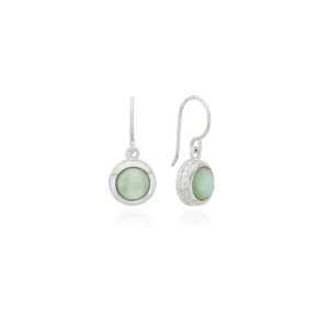 Anna Beck Green Quartz Drop Silver Earrings