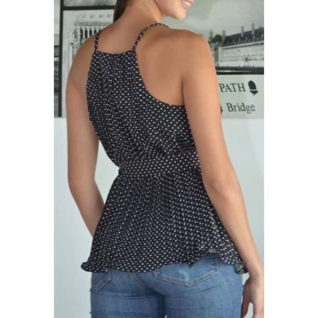 Annalise Polka Dot Halter Top