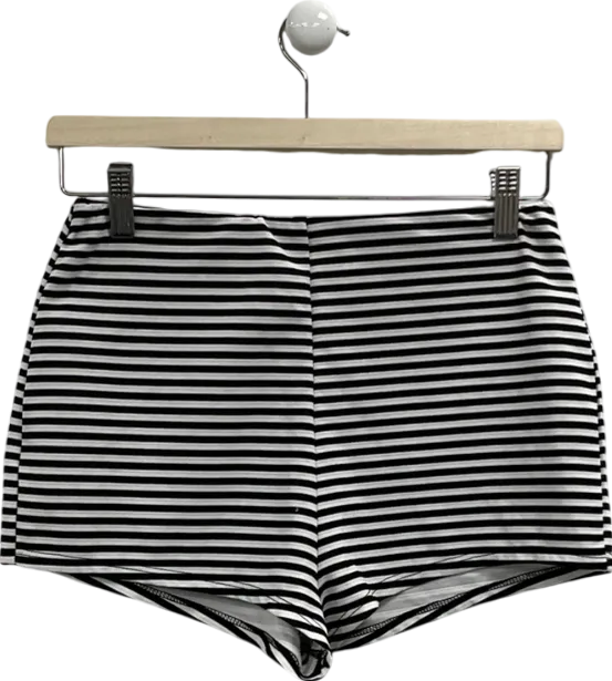 ASOS White Booty Shorts In Stripe UK 10