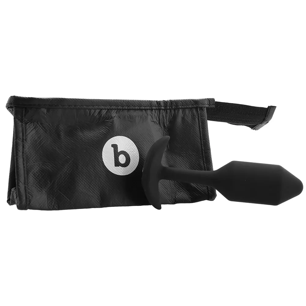 b-Vibe Vibrating Snug Plug 2 Rechargeable Weighted Silicone Anal Plug Black