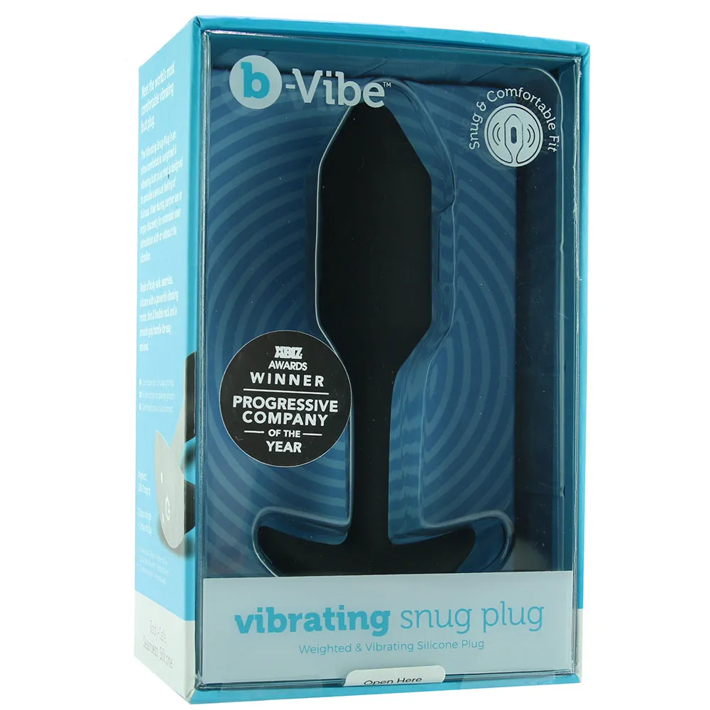 b-Vibe Vibrating Snug Plug 2 Rechargeable Weighted Silicone Anal Plug Black