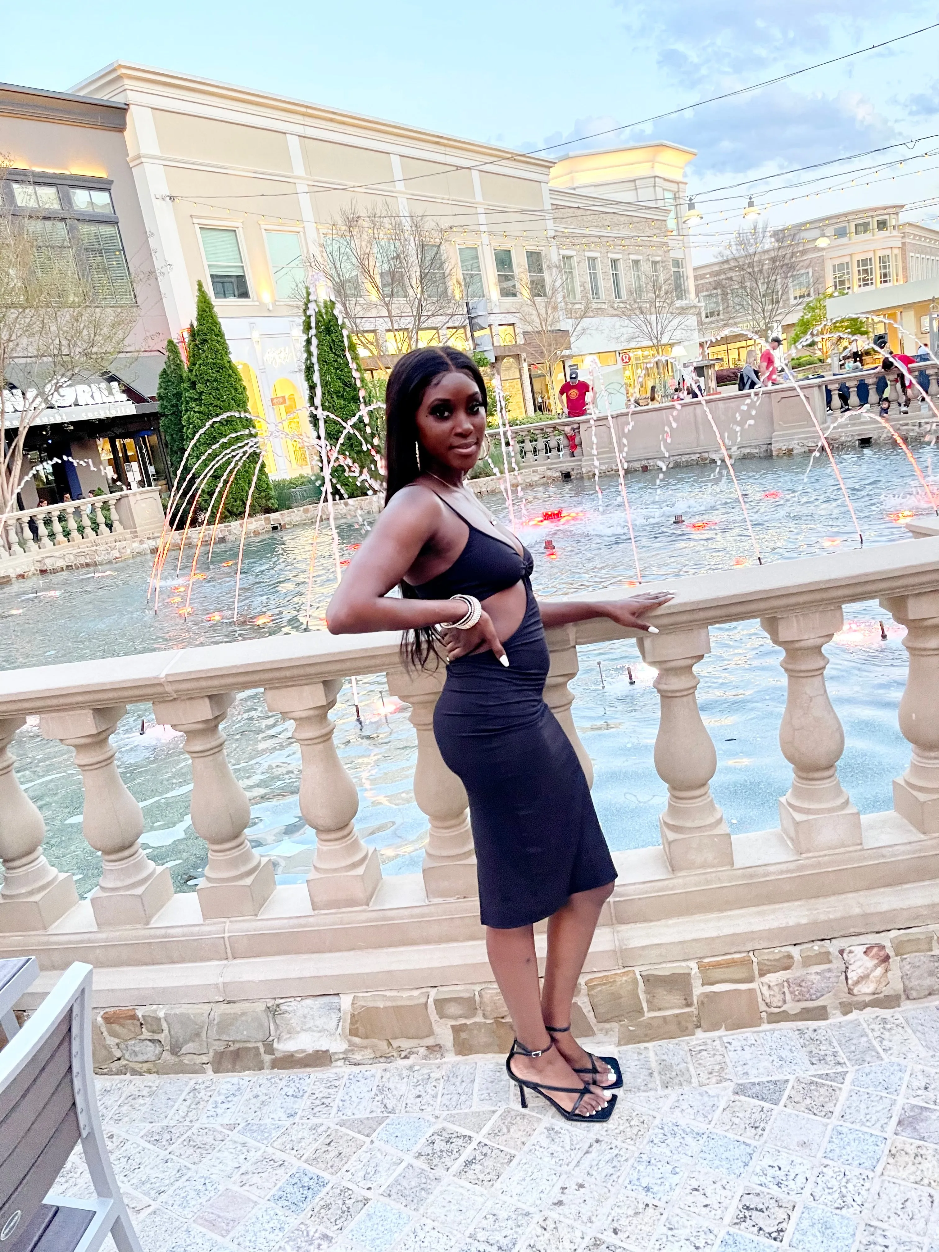 Bellagio Ribbed Side Cut Dress | Black