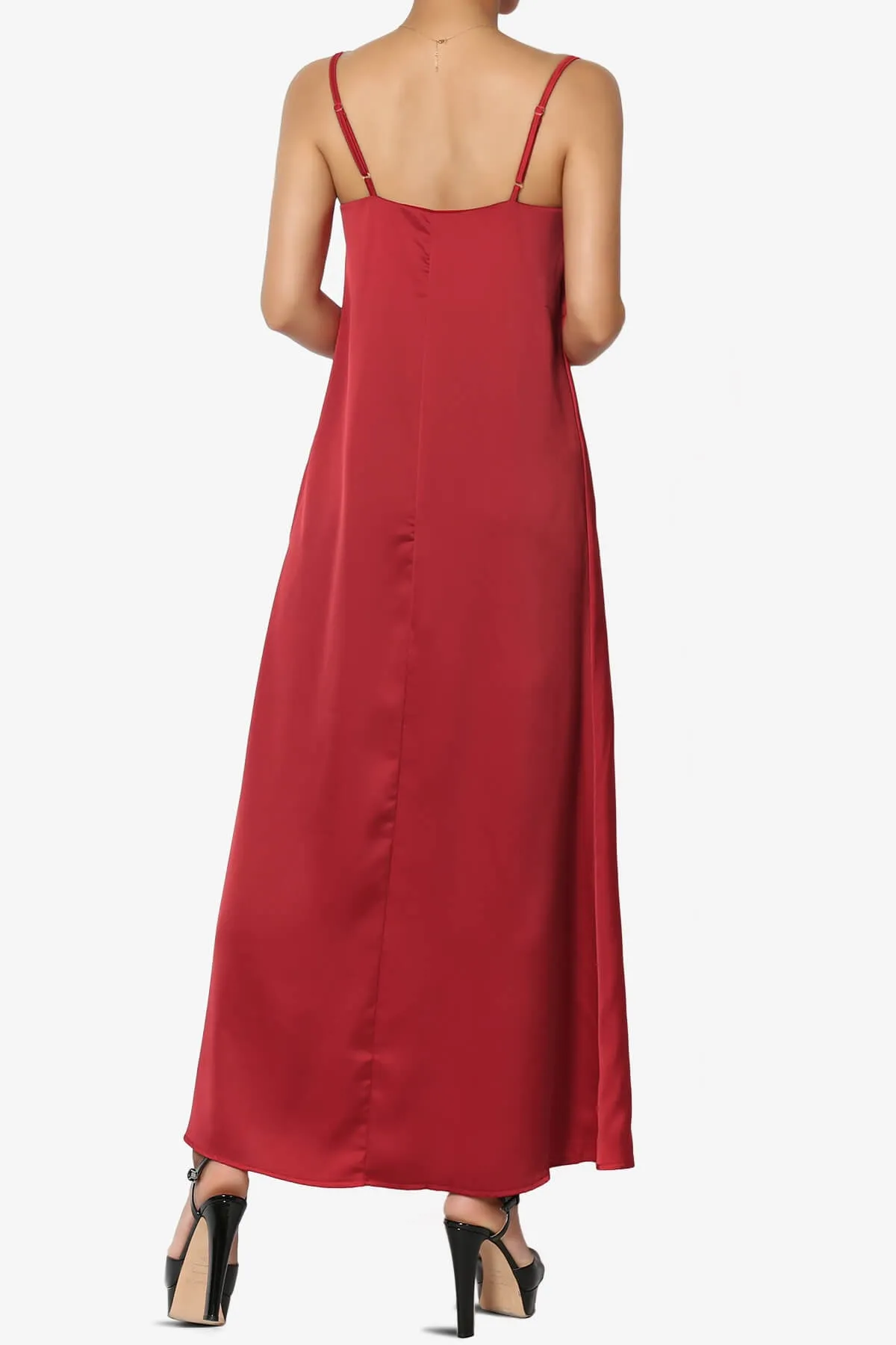 Berkleigh Cowl Neck Satin Slip Long Dress