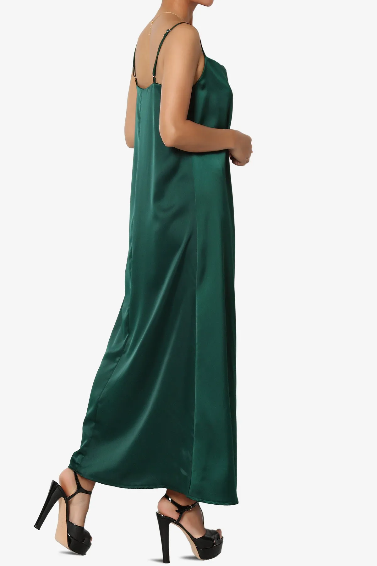 Berkleigh Cowl Neck Satin Slip Long Dress