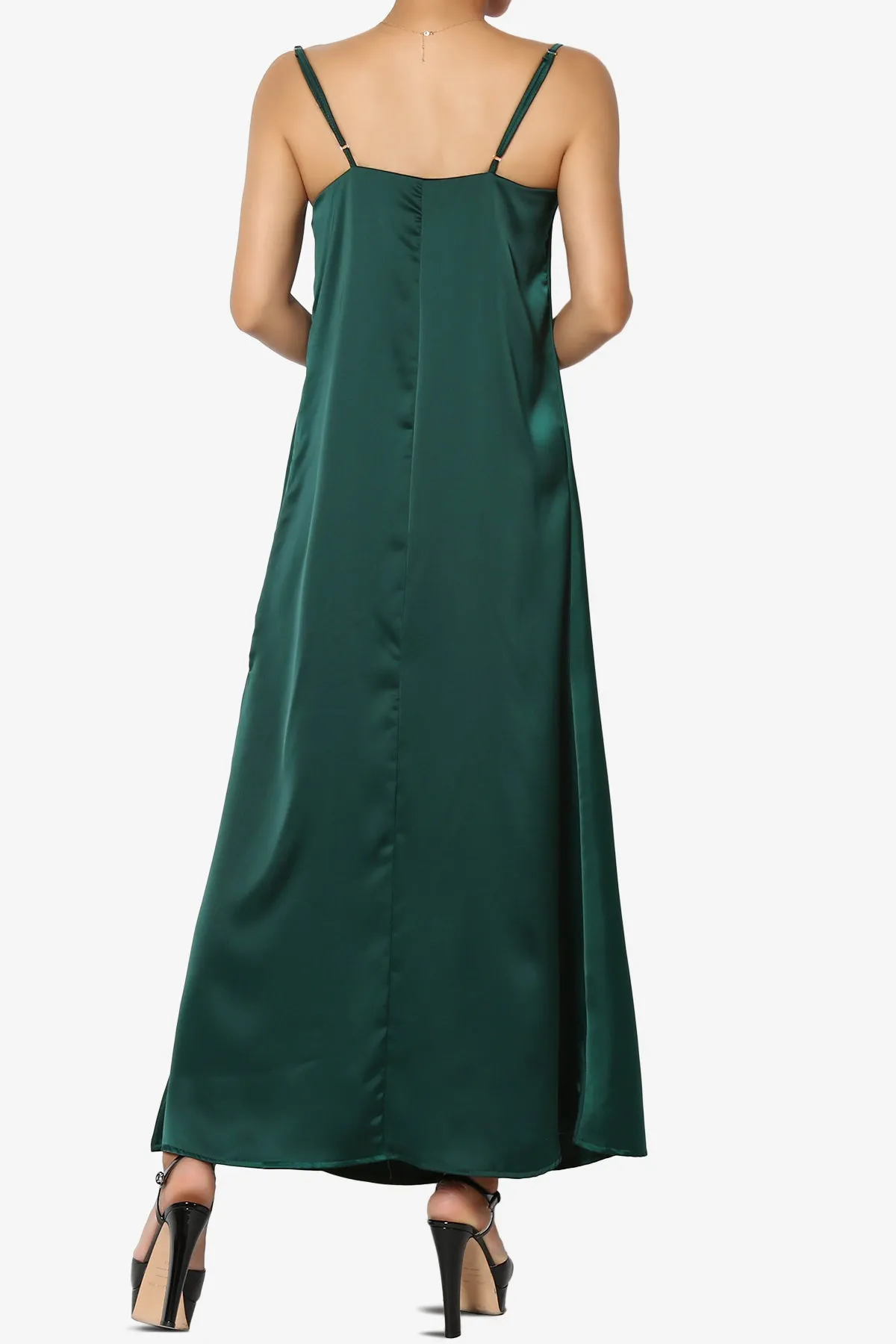 Berkleigh Cowl Neck Satin Slip Long Dress