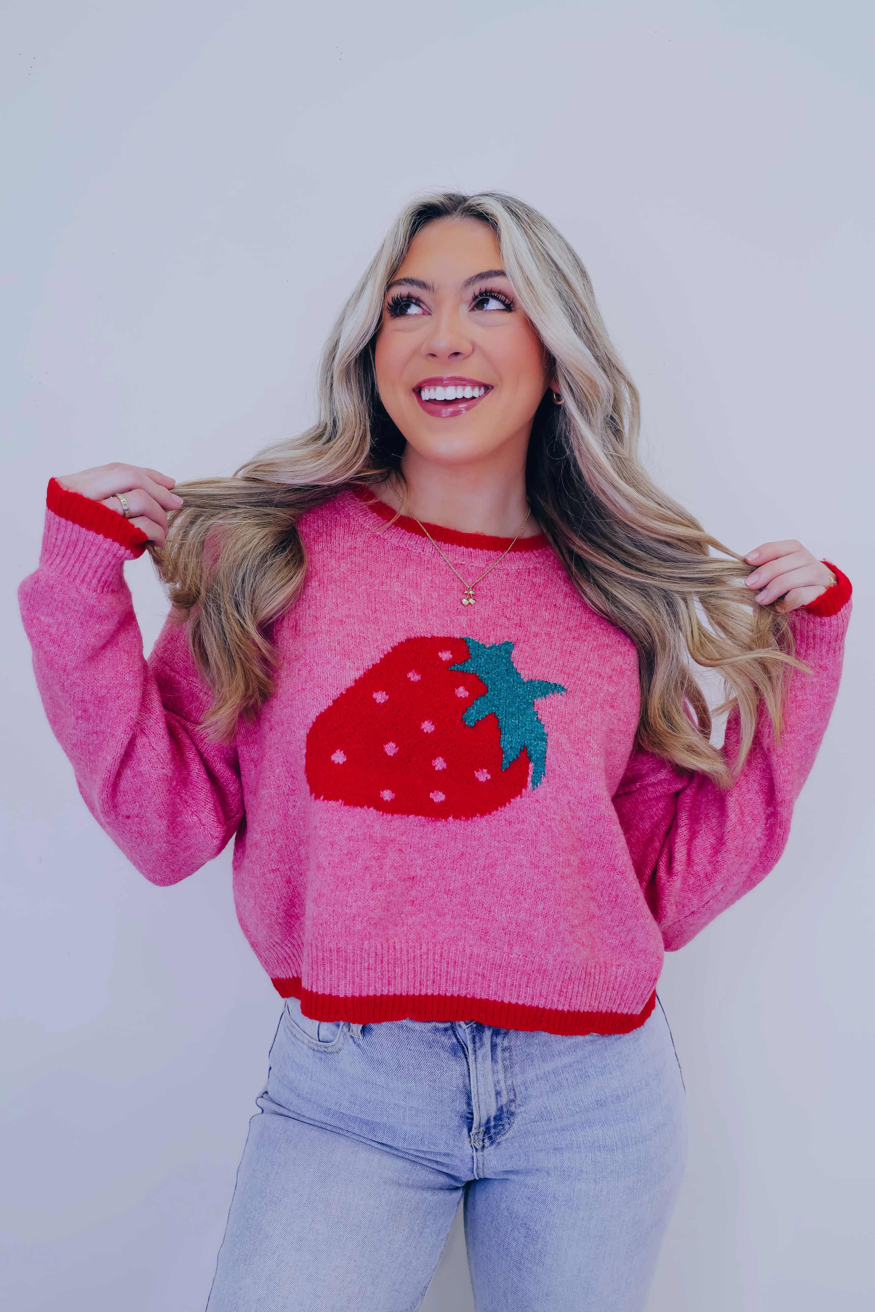 Berry Cozy Cropped Knit Sweater - 2 Colors