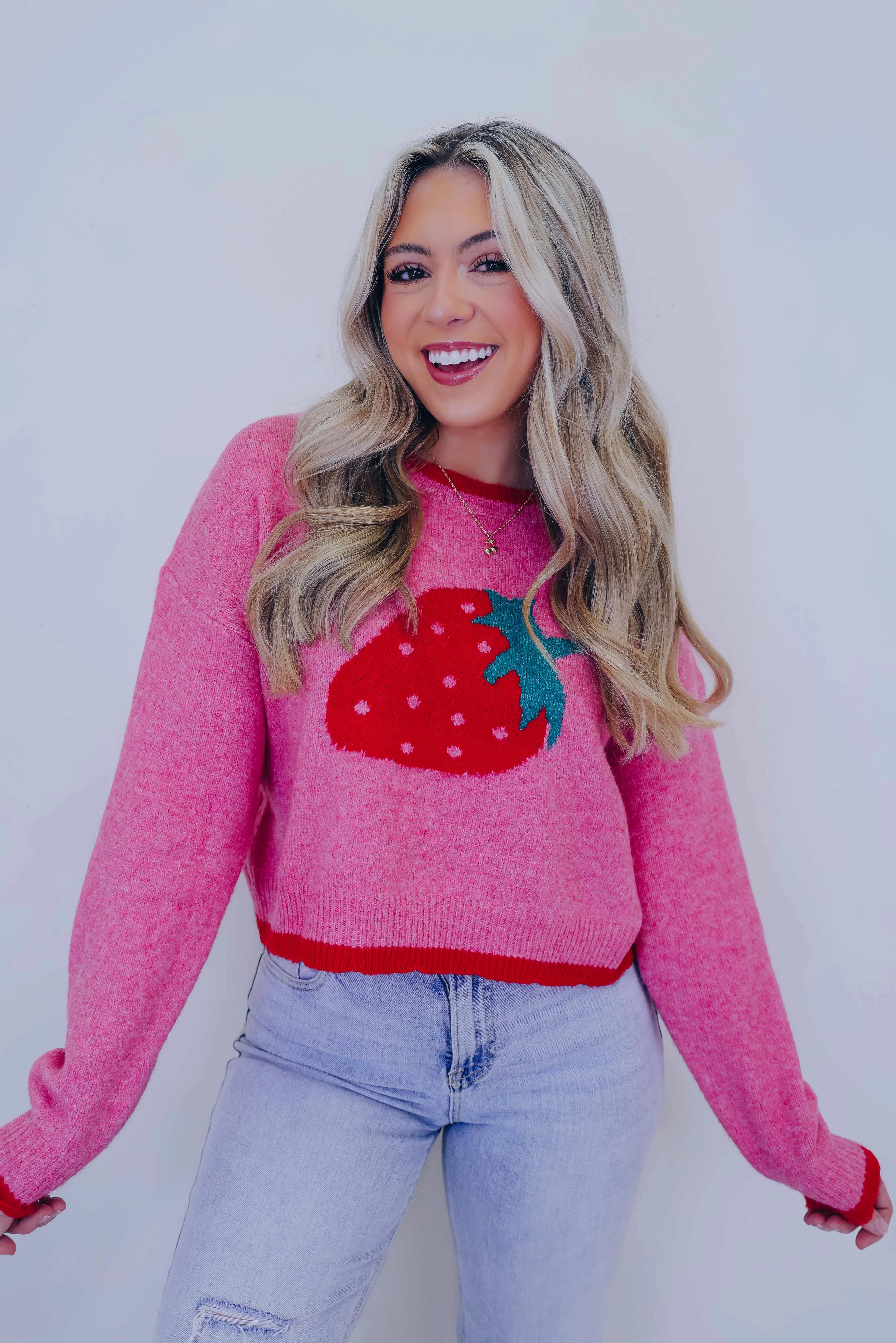 Berry Cozy Cropped Knit Sweater - 2 Colors