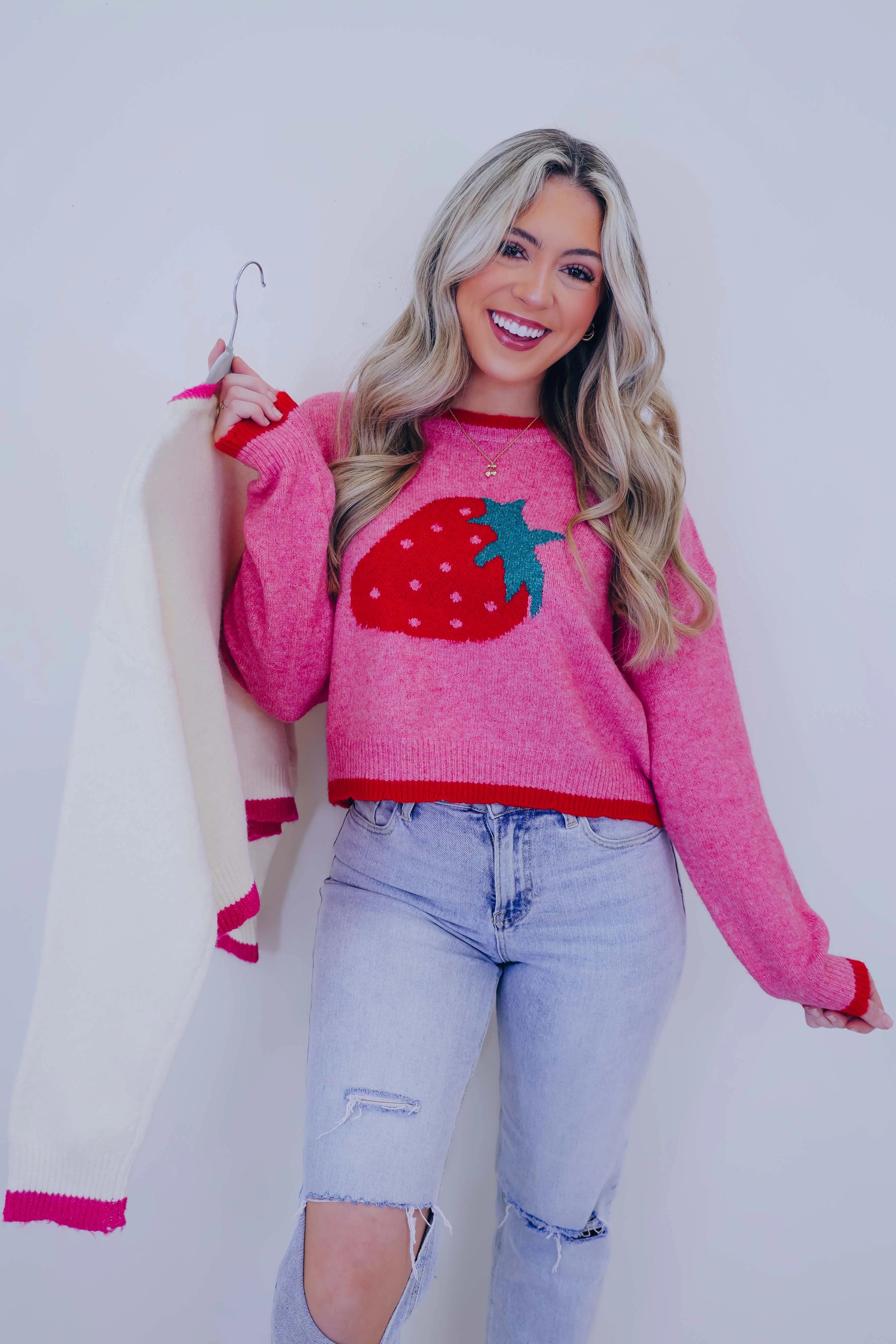 Berry Cozy Cropped Knit Sweater - 2 Colors