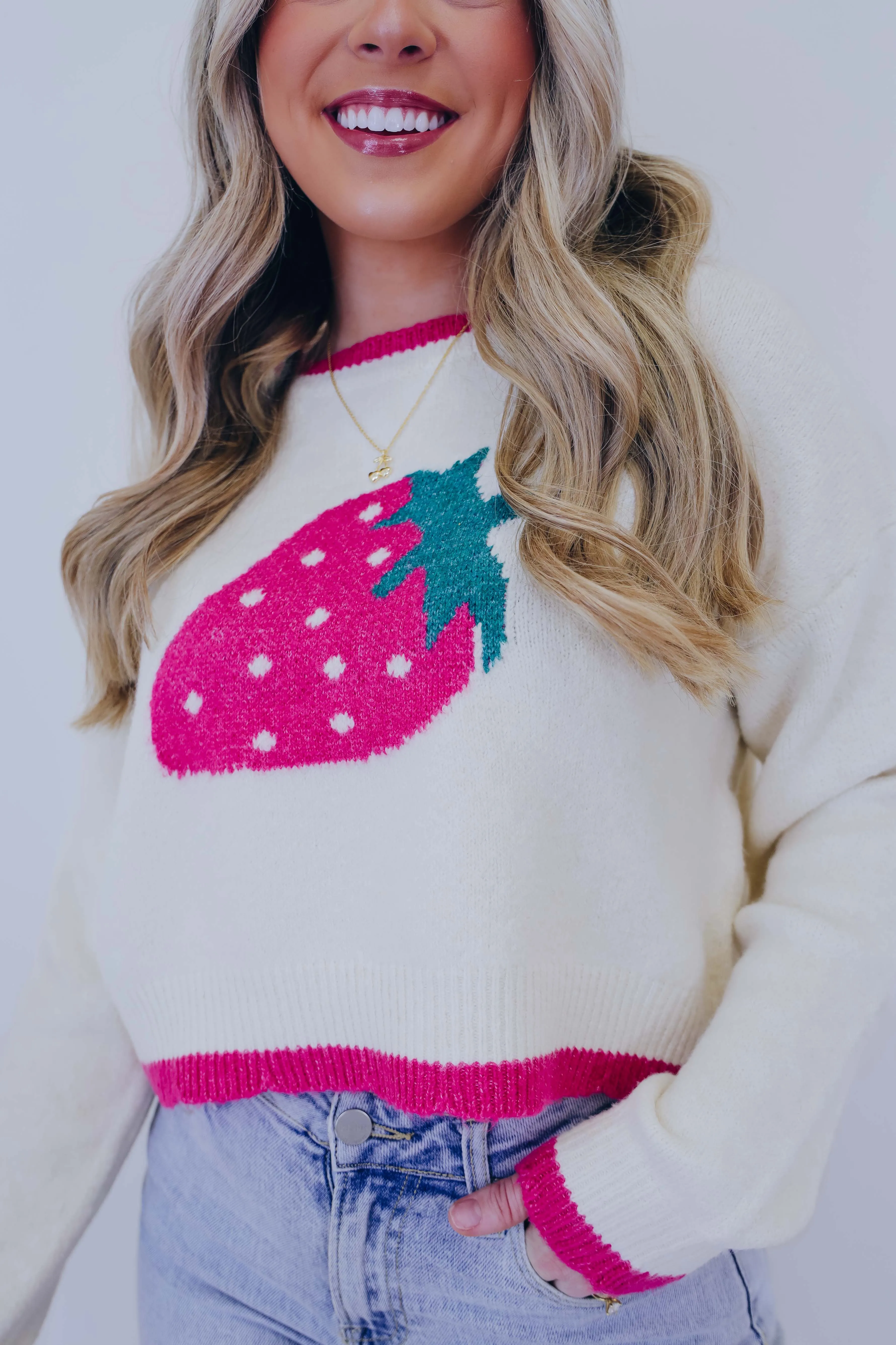 Berry Cozy Cropped Knit Sweater - 2 Colors
