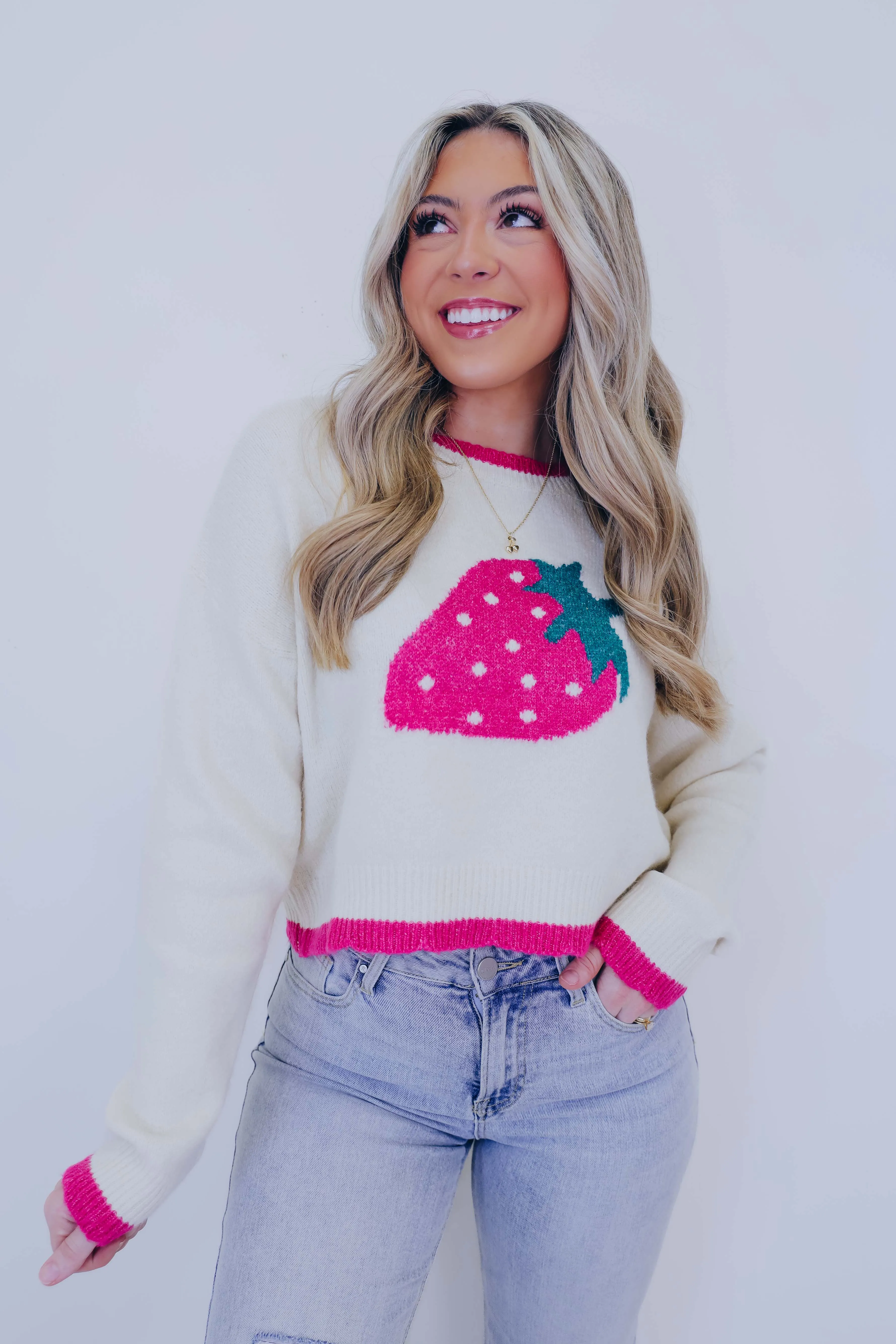 Berry Cozy Cropped Knit Sweater - 2 Colors