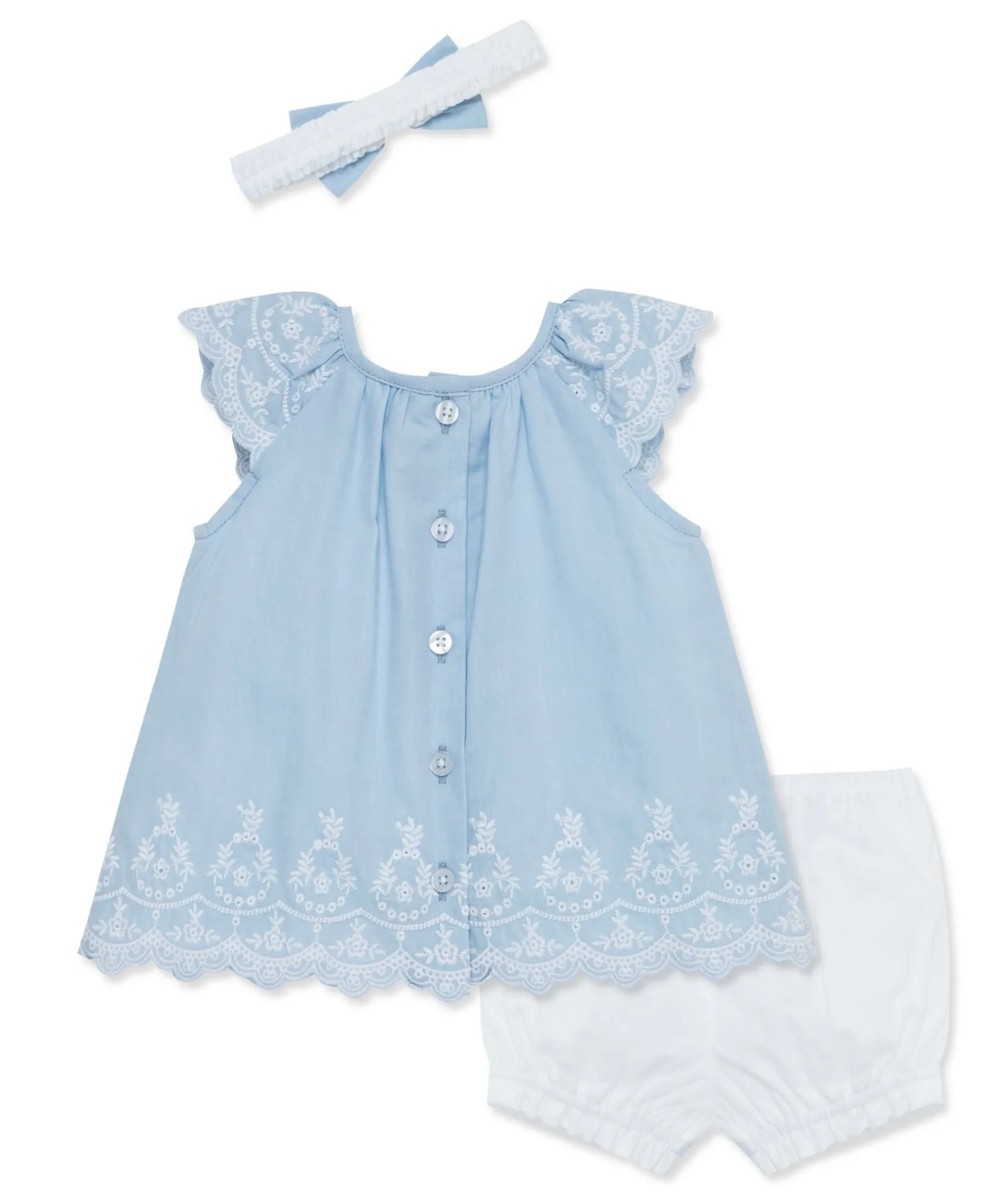 Blue Eyelet Sunsuit