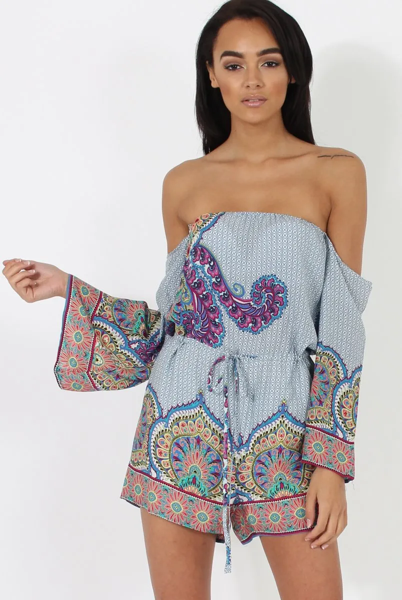 Blue Print Bardot Playsuit - Faith