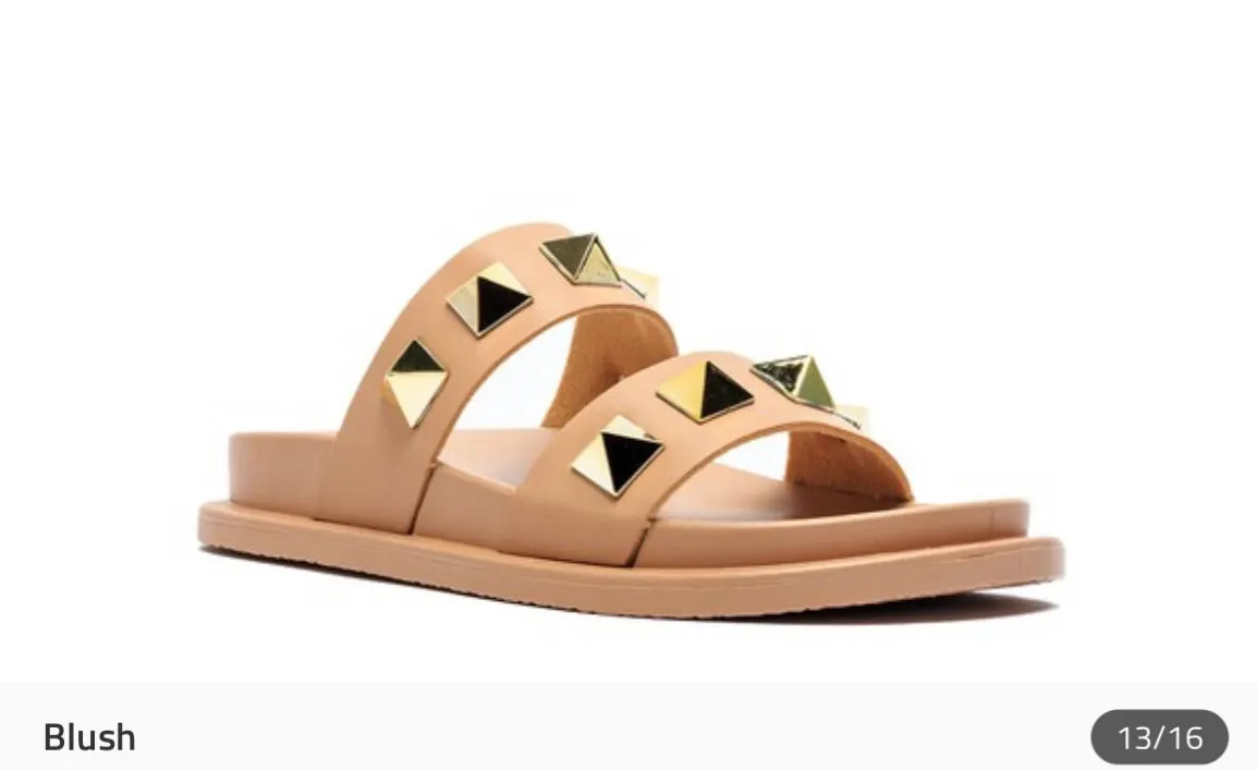 Blushing Beauty- Studded Sandals