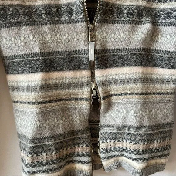 BOGNER FIRE   ICE Y2K VIRGIN WOOL FULL ZIP SWEATER APRES SKI MOUNTAIN NORDIC VTG