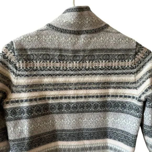 BOGNER FIRE   ICE Y2K VIRGIN WOOL FULL ZIP SWEATER APRES SKI MOUNTAIN NORDIC VTG
