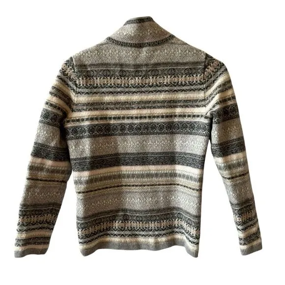 BOGNER FIRE   ICE Y2K VIRGIN WOOL FULL ZIP SWEATER APRES SKI MOUNTAIN NORDIC VTG