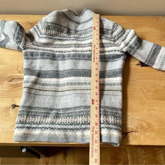 BOGNER FIRE   ICE Y2K VIRGIN WOOL FULL ZIP SWEATER APRES SKI MOUNTAIN NORDIC VTG