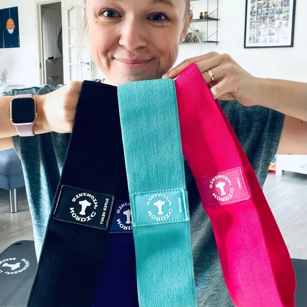 Booty Band  (4 pack) - Hip circle i bomuld/elastan