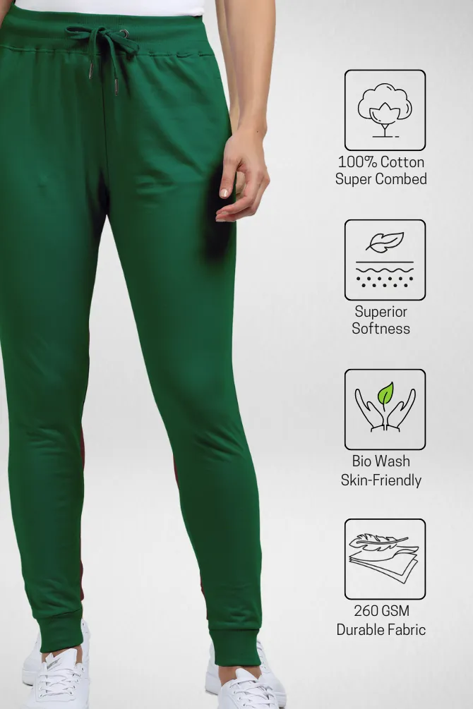 Bottle Green Jogger For Women