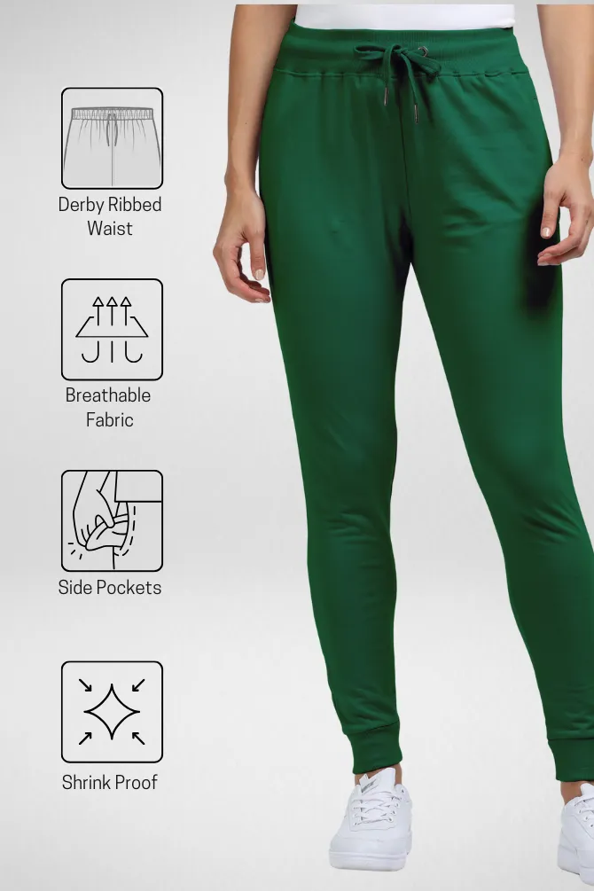 Bottle Green Jogger For Women