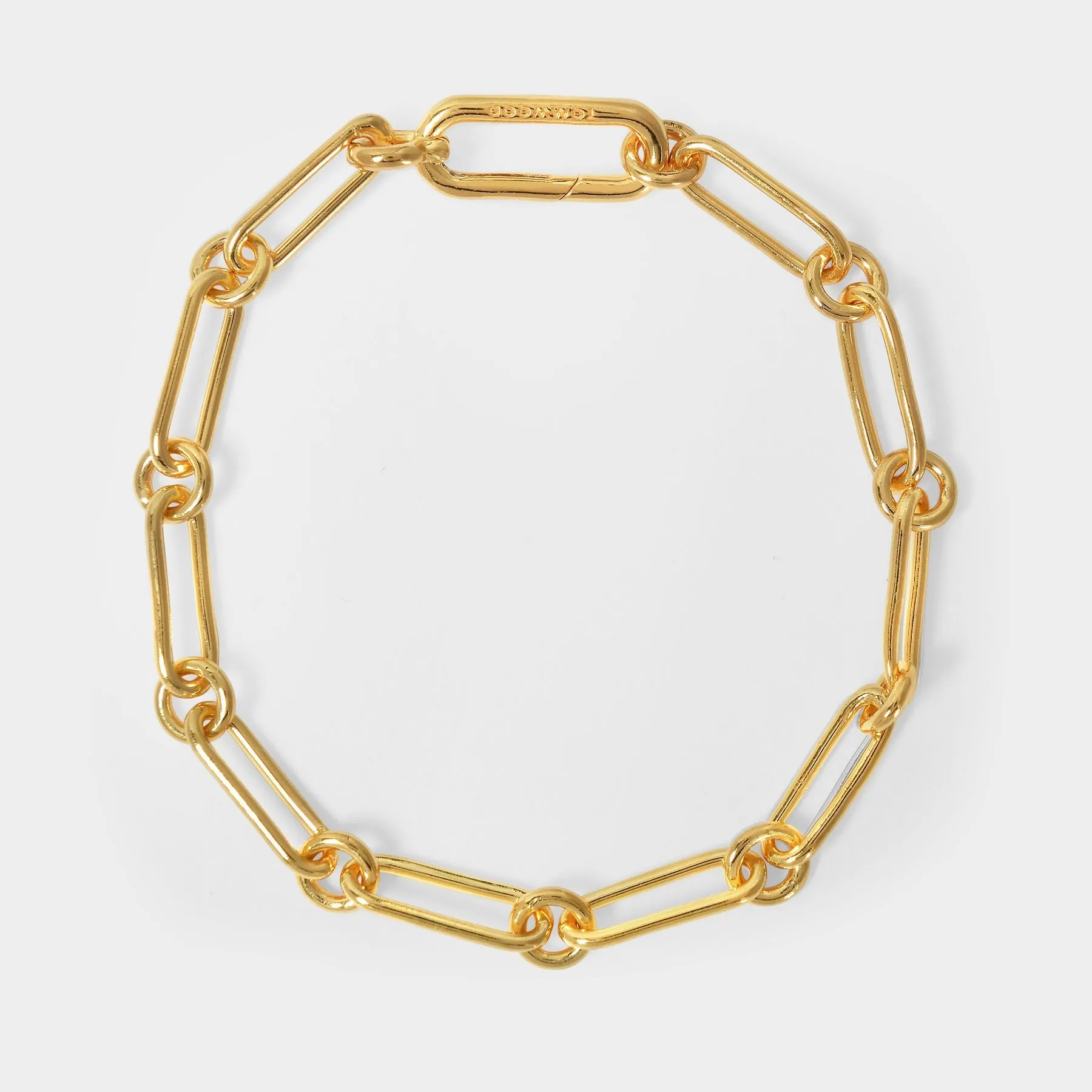 Box Bracelet in Golden Silver
