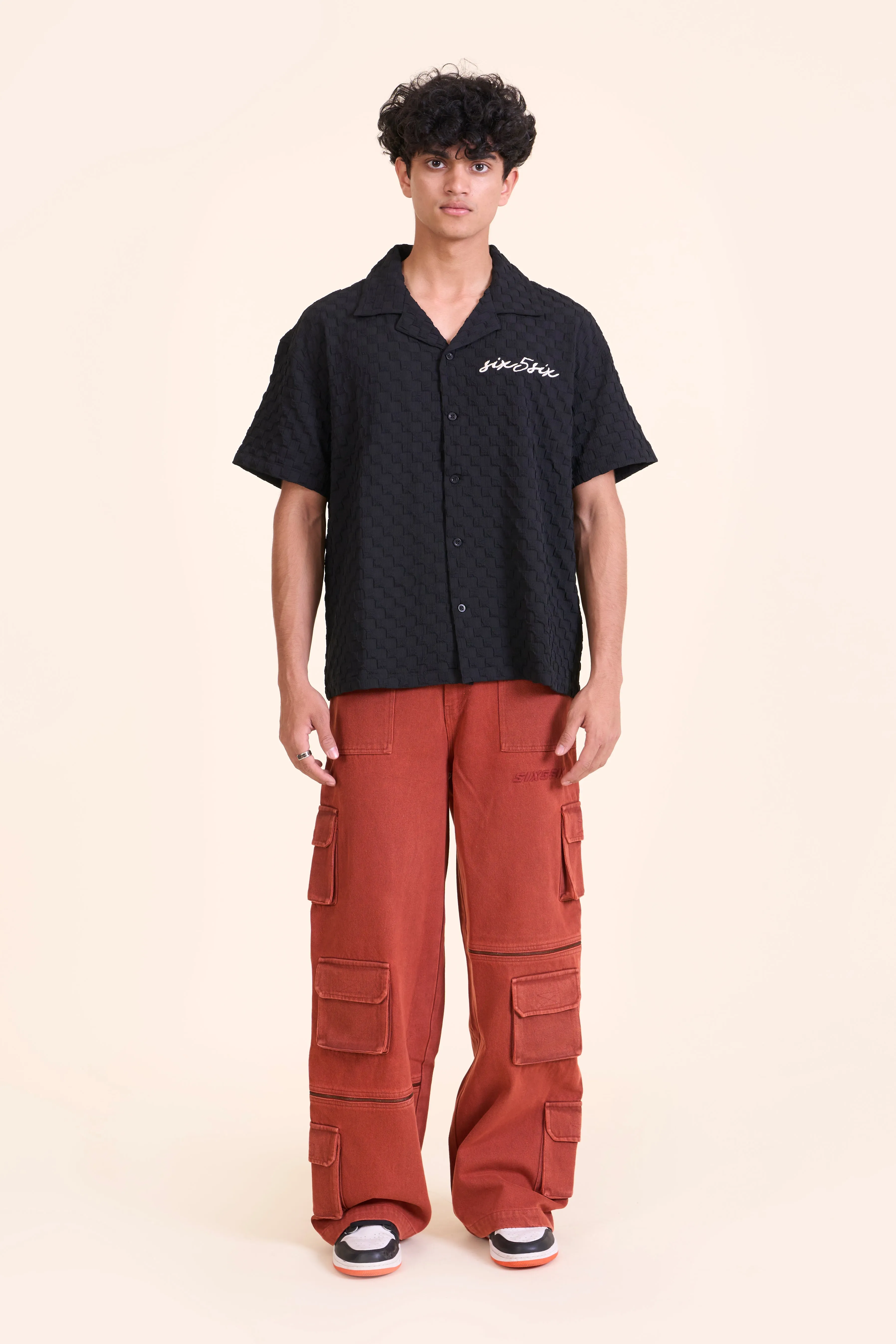 Brick Denim Cargos