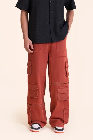 Brick Denim Cargos