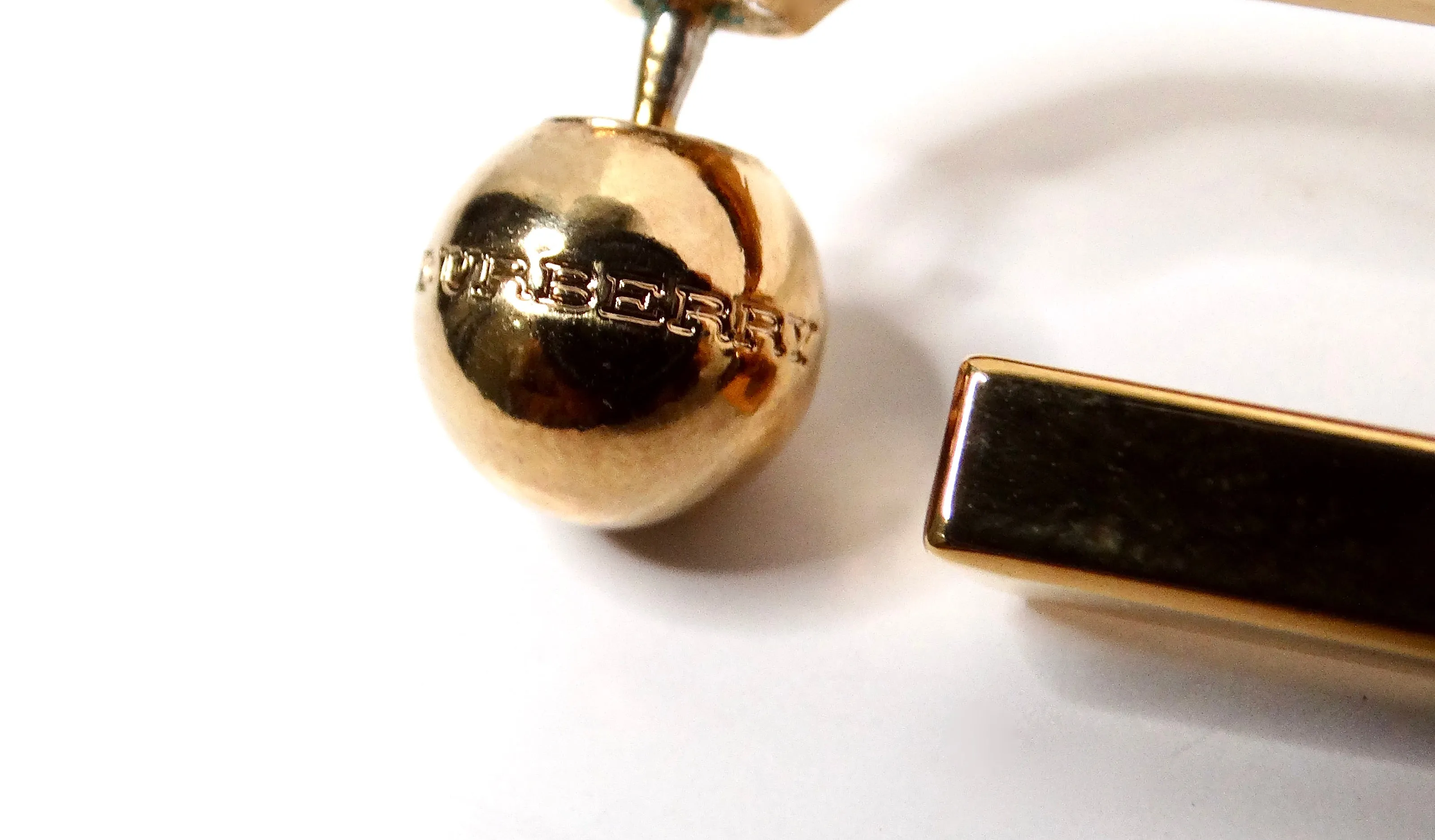 Burberry Gold-Tone Chain Link Dangle Earrings