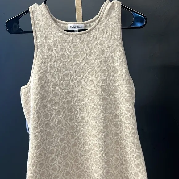 Calvin Klein CK Logo Sleeveless Sweater Dress size Medium