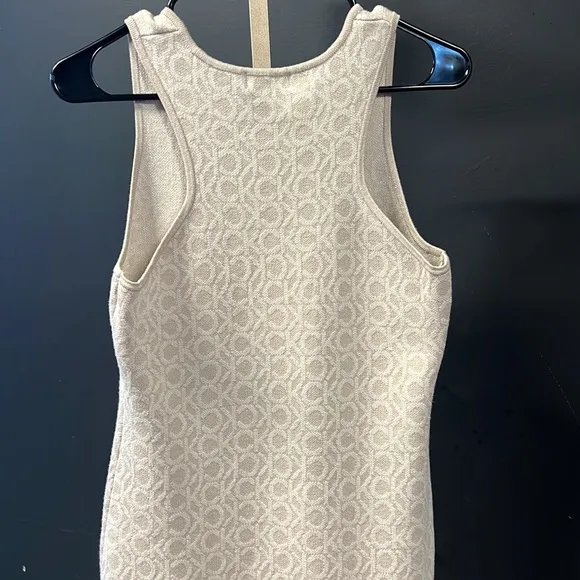Calvin Klein CK Logo Sleeveless Sweater Dress size Medium