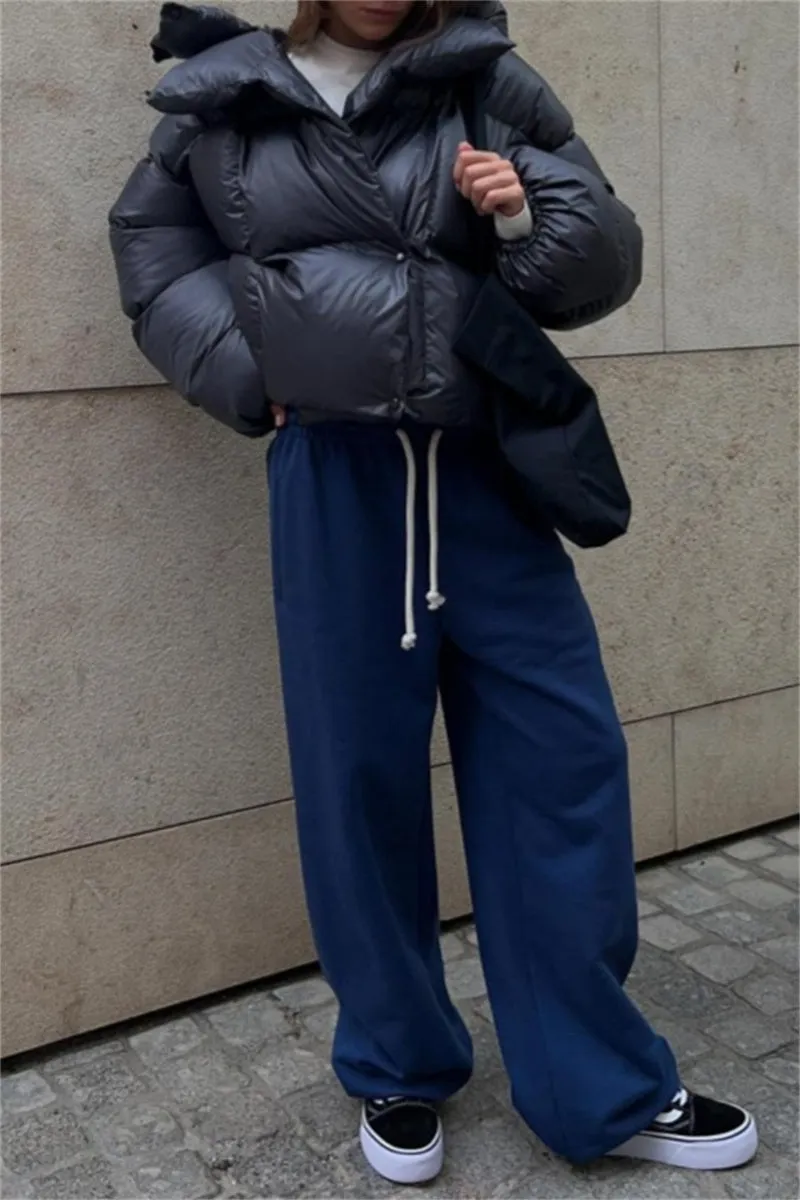 Casual Solid Cardigan Hooded Collar Outerwear(4 Colors)