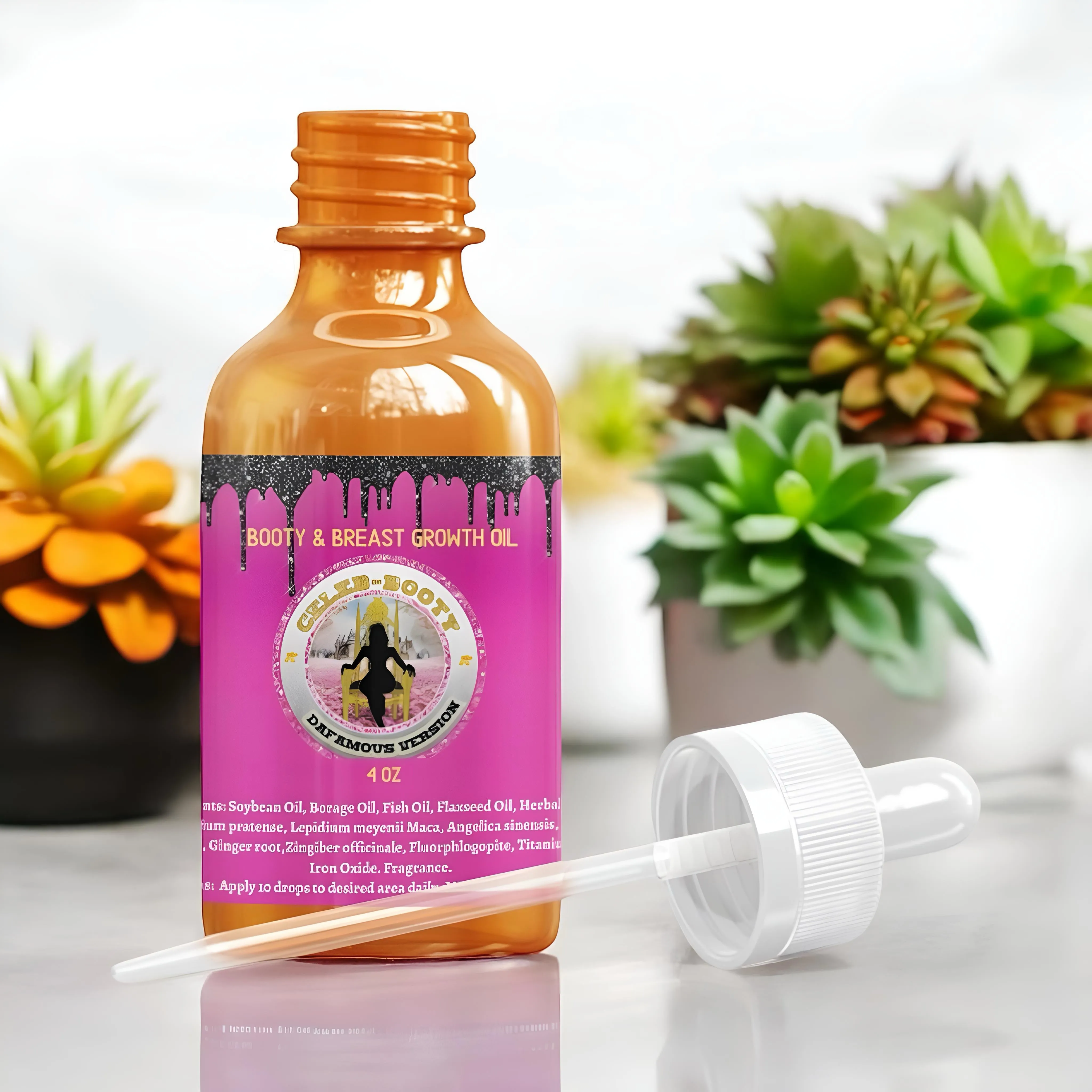 Celeb-Booty Growth Oil Drops – Enhance Your Curves Naturally