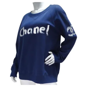 Chanel 2013 Limited Edition Navy Logo Sweatshirt