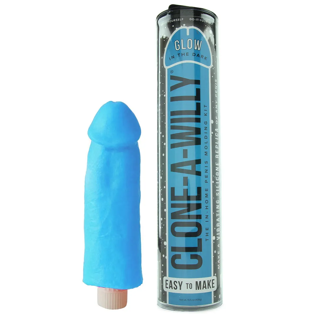 Clone-A-Willy Blue Glow In The Dark Vibrating Kit