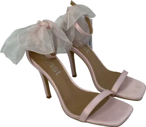 Coast Pink Organza Bow Barely There Heel UK 4 EU 37 👠