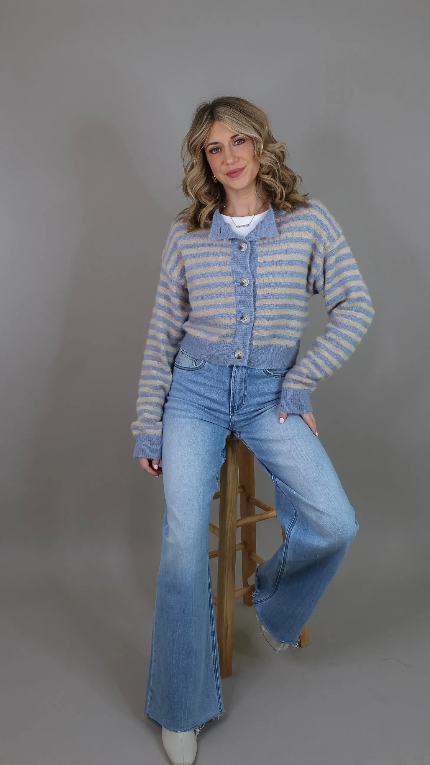 Cozy Afternoon Striped Sweater