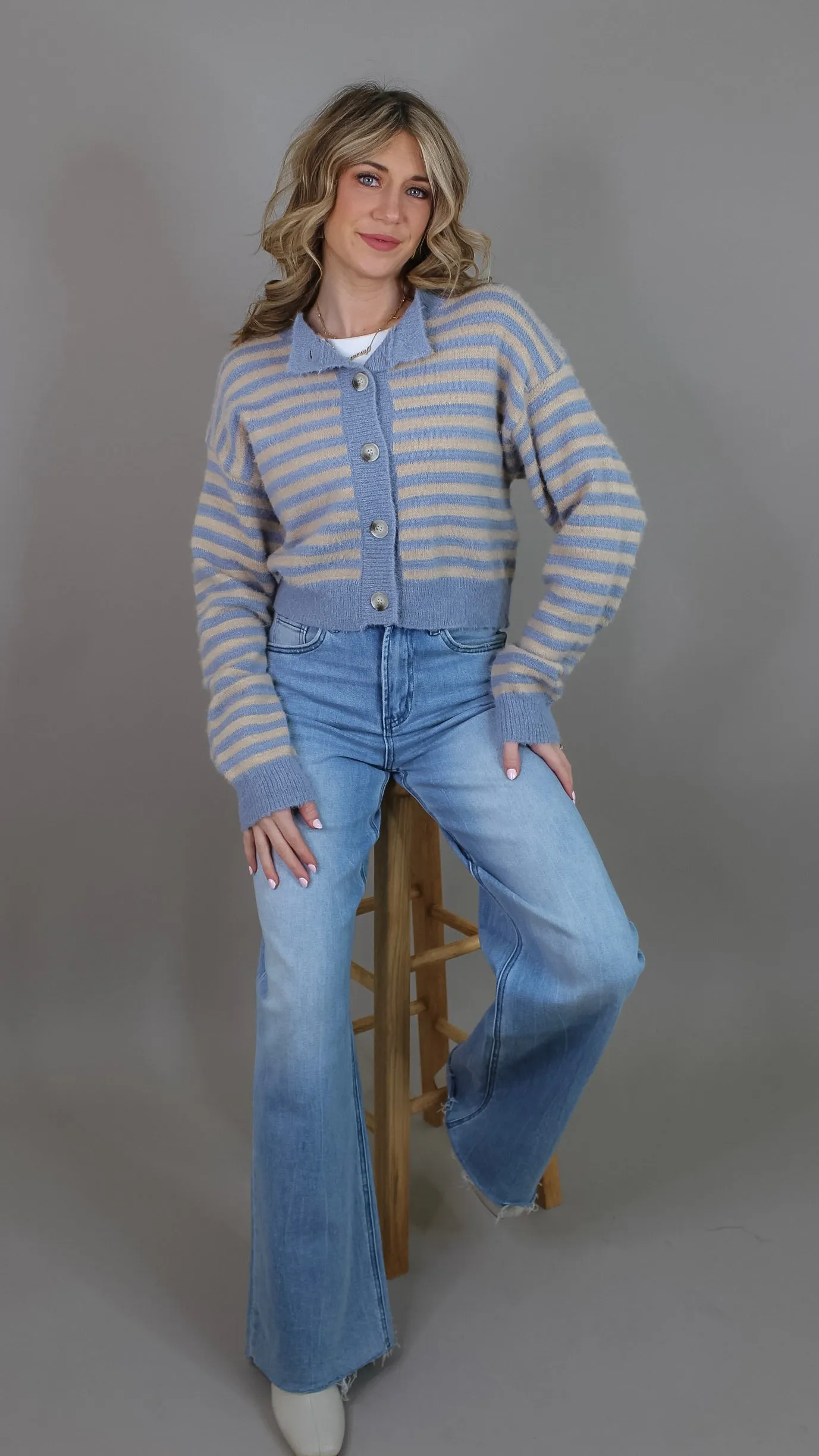 Cozy Afternoon Striped Sweater